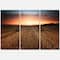 Designart - Landscape With A Field Full of Hay Bales At Sunset - Farmhouse Canvas Wall Art Print